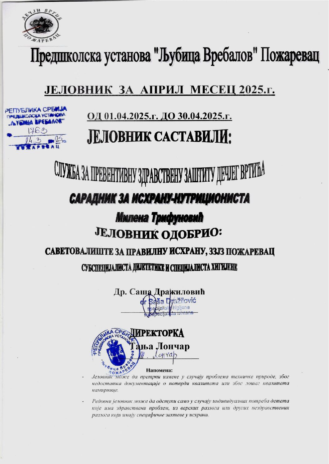 naslov jelovnika za april 2025